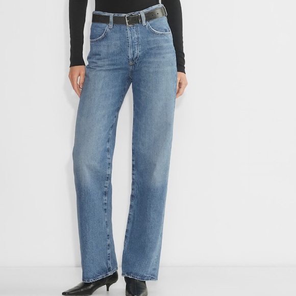 Citizens Of Humanity Denim - Aritzia Citizens Of Humanity Medium Blue Wide Leg Jeans Annina Jean